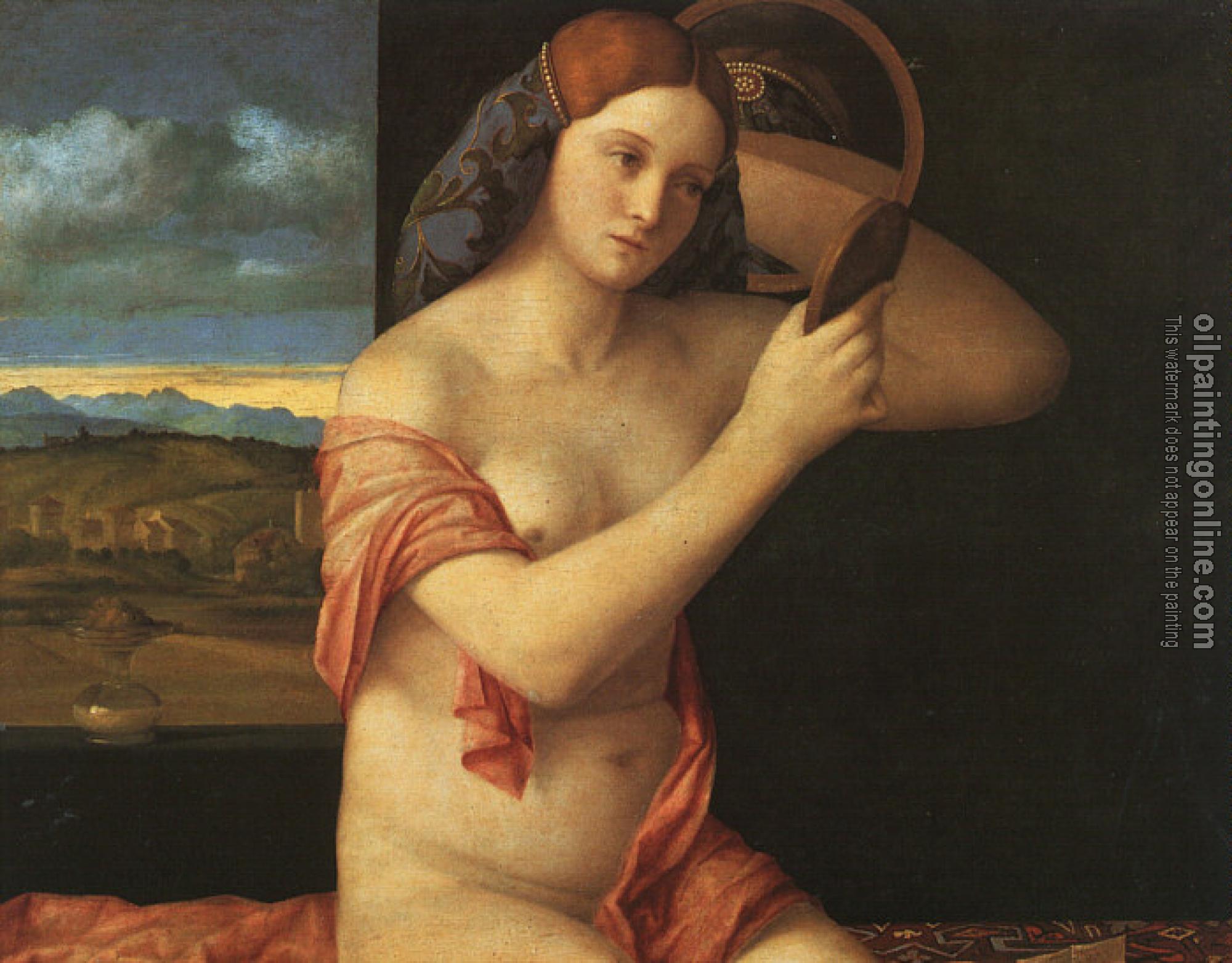 Bellini, Giovanni - Naked Young Woman in Front of the Mirror